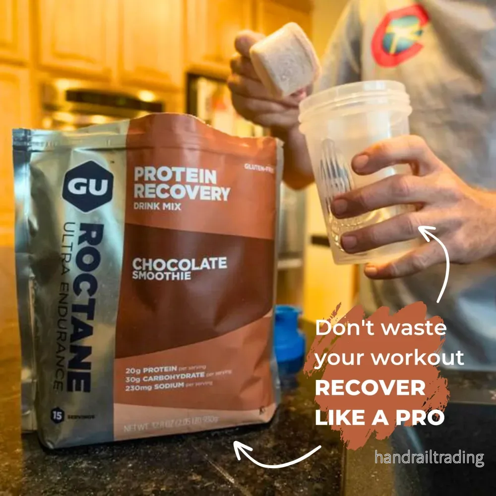 GU Energy Protein Drink Roctane Recovery Chocolate Smoothie (10 x 65 g) DATUM PRODUKT - Bild 3