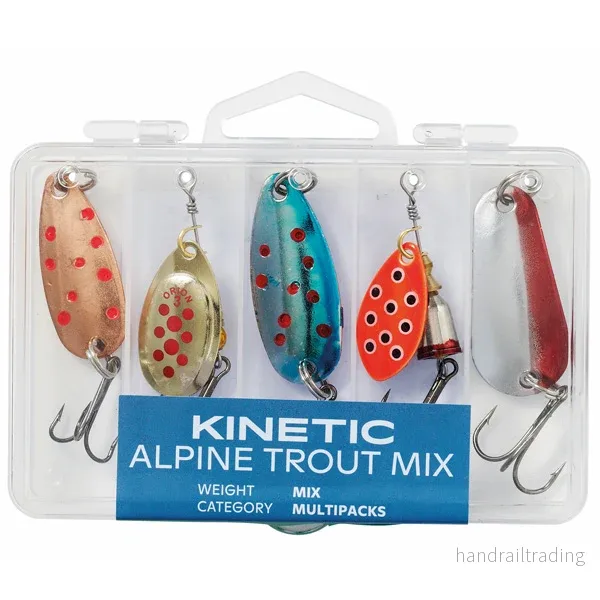 Kinetic fiskedrag Alpine Trout mix 5 stk. Kinetic fiskedrag Alpine Trout mix 5 stk.