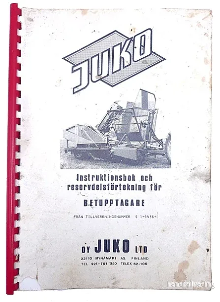 BEG Instruktionsbok Juko Beteupptagare (Butik 27)