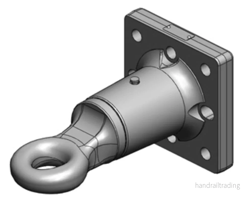 50mm roterbar hitchring med fläns 145×145 från Scharmüller