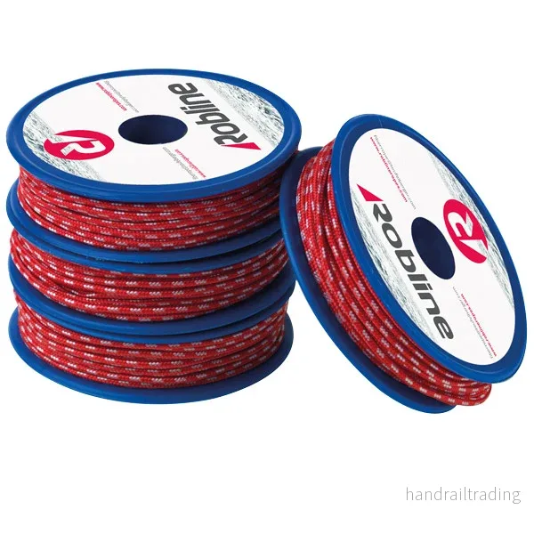 Robline Mini line med UHMWPE 1,7 mm Röd/Silver låda 10×10 m Robline Mini line med UHMWPE 1,7 mm Röd/Silver låda 10×10 m
