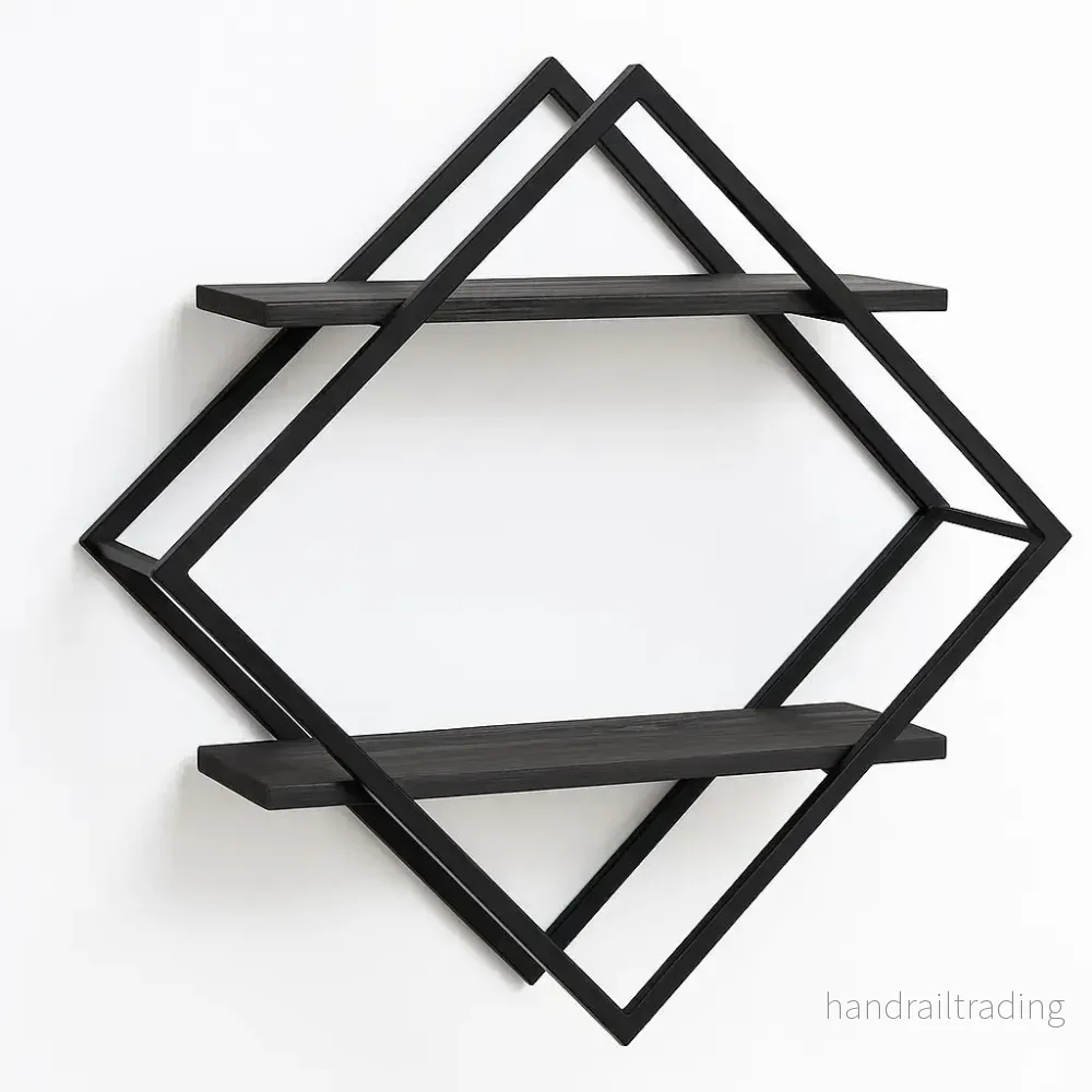 Diamantformad Väggmonterad Salongshylla Diamantformad Väggmonterad Salongshylla