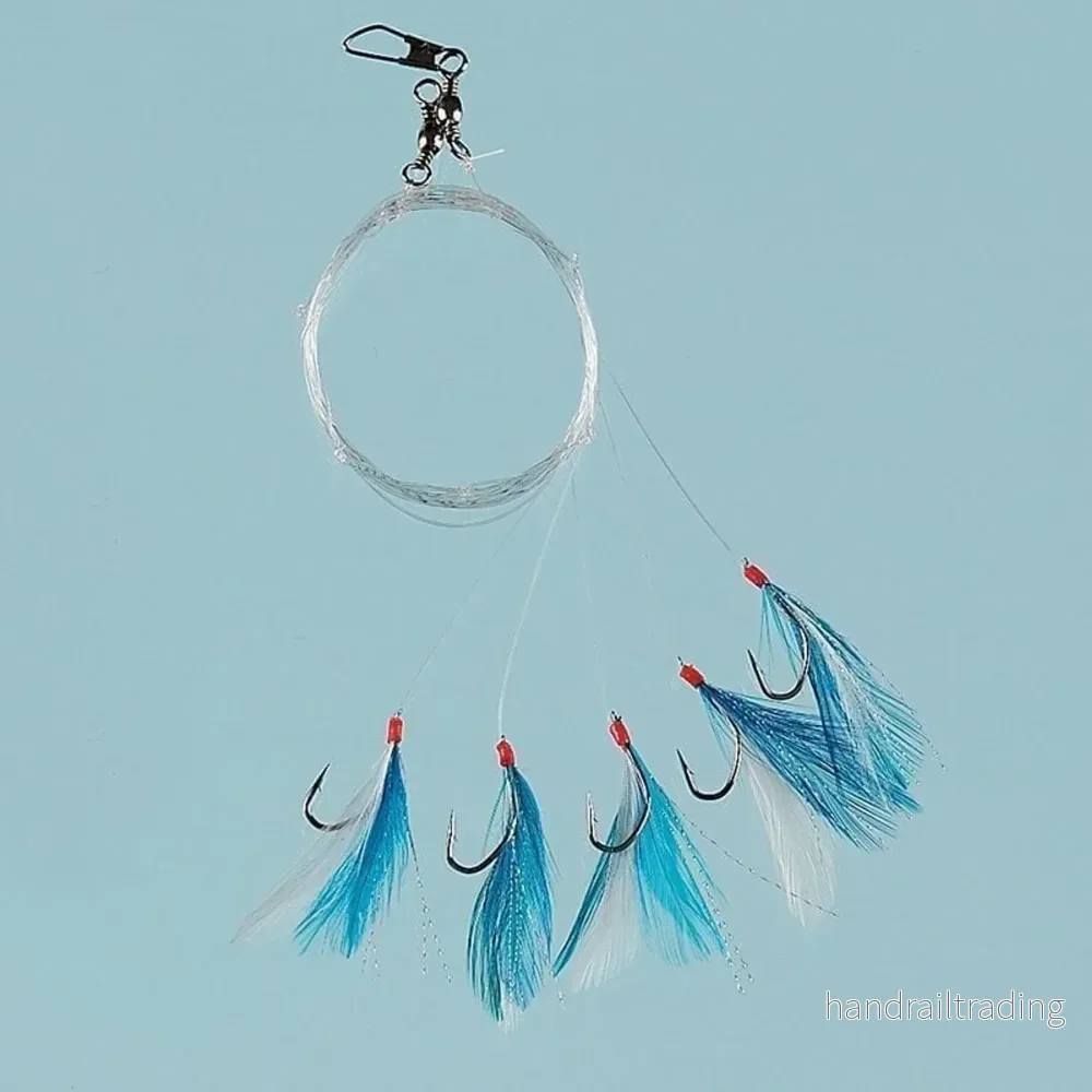 Feather blue/white/glitter 5 hooks Feather blue/white/glitter 5 hooks
