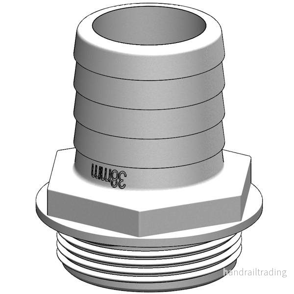 Trudesign Slangstos 1 1/2″ 38mm vit, till y-ventil Trudesign Slangstos 1 1/2″ 38mm vit, till y-ventil