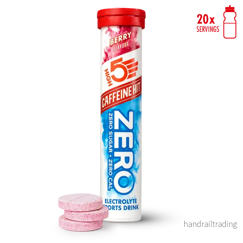 HIGH5 ZERO Elektrolyttabletter Berry Koffein (8 × 20 tabletter) – Datovaror - Bild 2