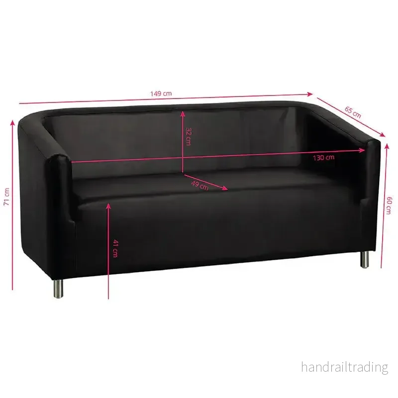 Sofa to the waiting room m021 black - Bild 2