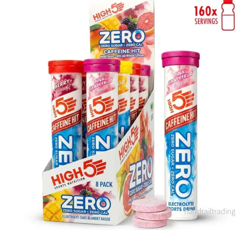 High5 ZERO Elektrolyttabletter Mixed-låda (8 x 20 tabletter) Kort datum High5 ZERO Elektrolyttabletter Mixed-låda (8 x 20 tabletter) Kort datum