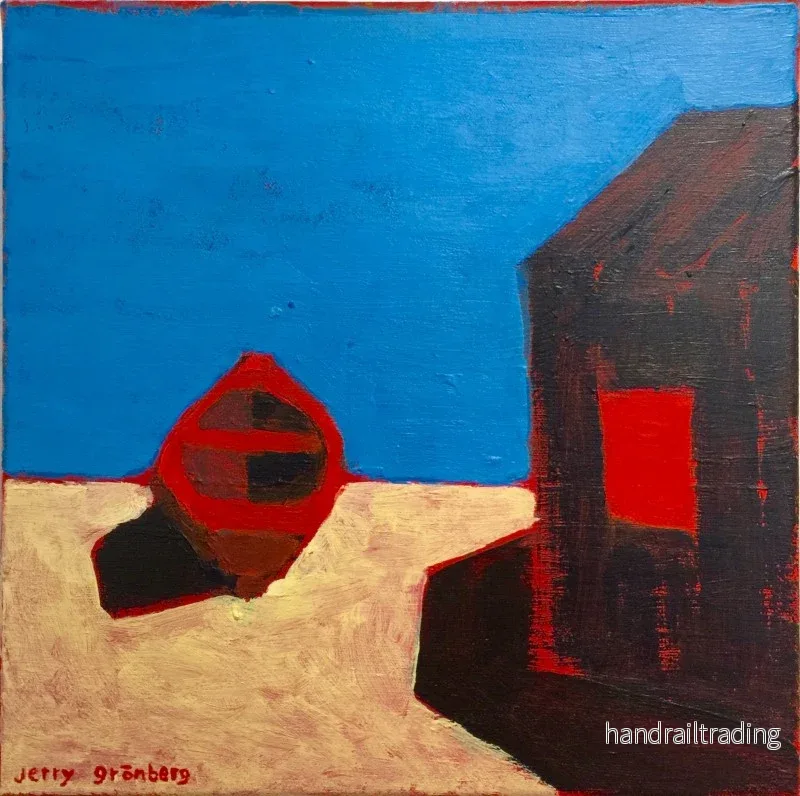 Jerry Grönberg - 'Ruta röd VI', akryl på duk
