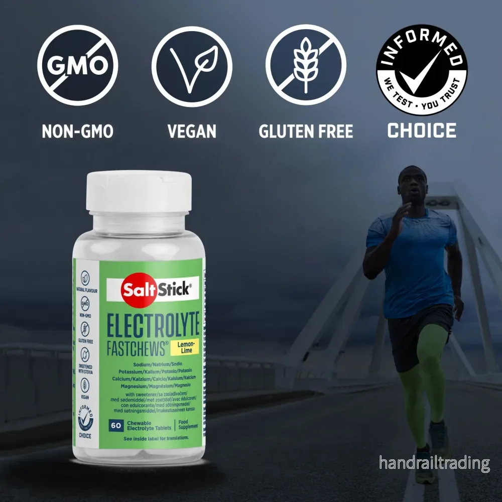 SaltStick Electrolyte Fastchews Lemon-Lime (60 tuggar) - Bild 3