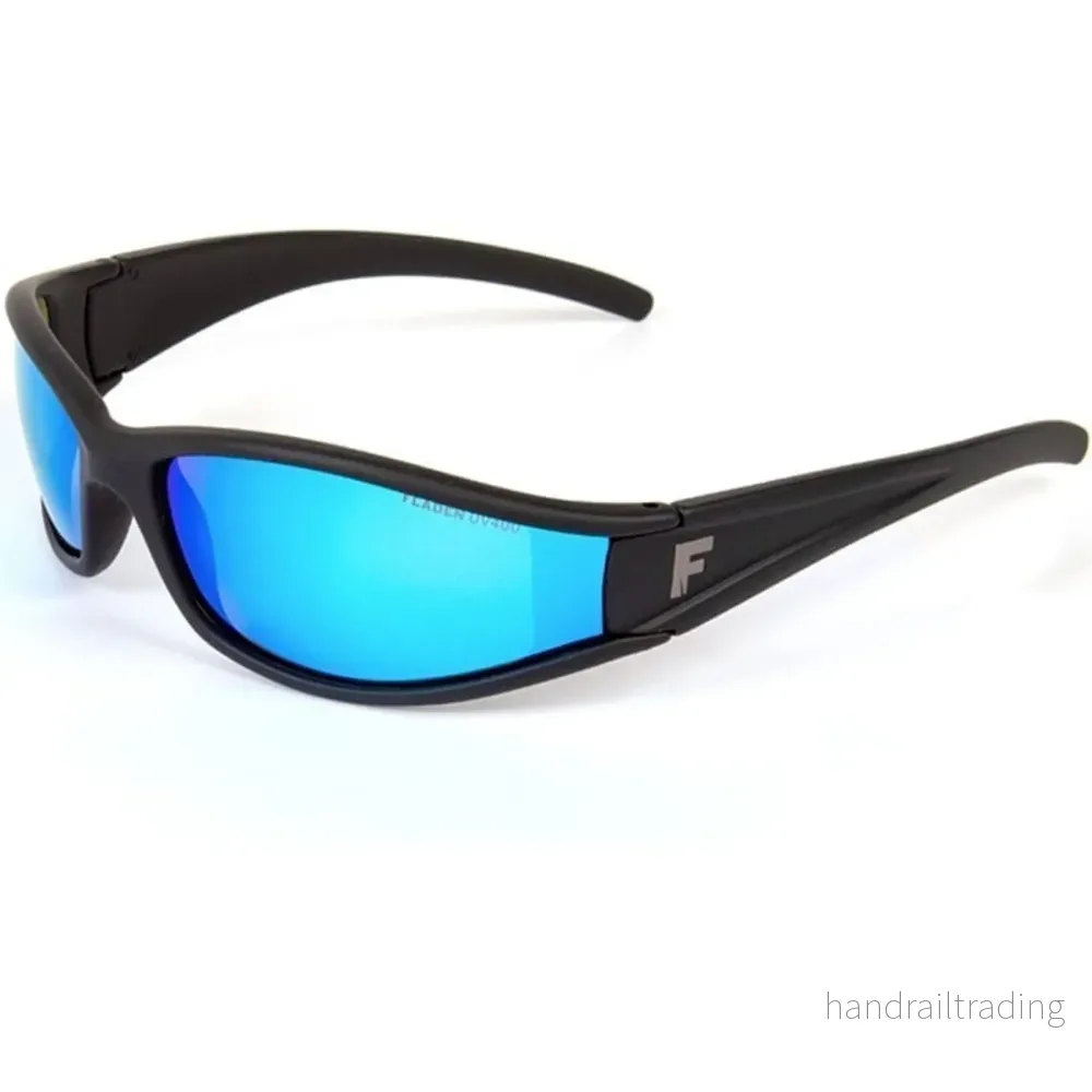 Polarized sunglasses matt black blue lens Polarized sunglasses matt black blue lens