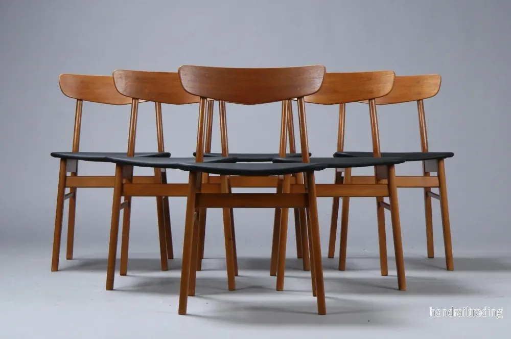Set of 6dining chairs - Farstrup, teak back plate - Bild 2