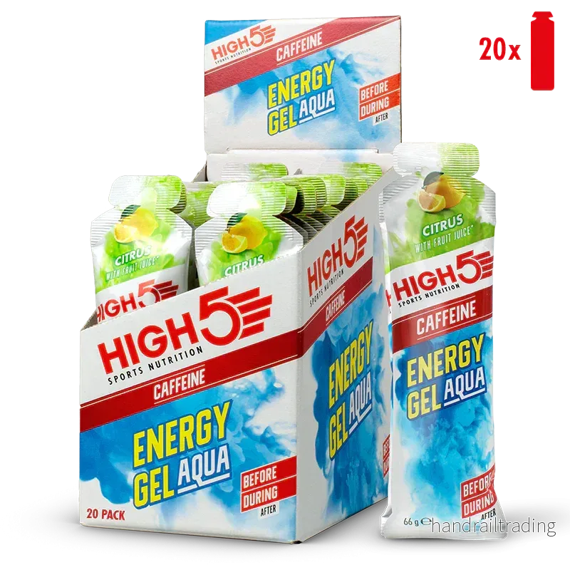 High5 Energy Gel Aqua Koffein Citrus (20 x 66 g) High5 Energy Gel Aqua Koffein Citrus (20 x 66 g)