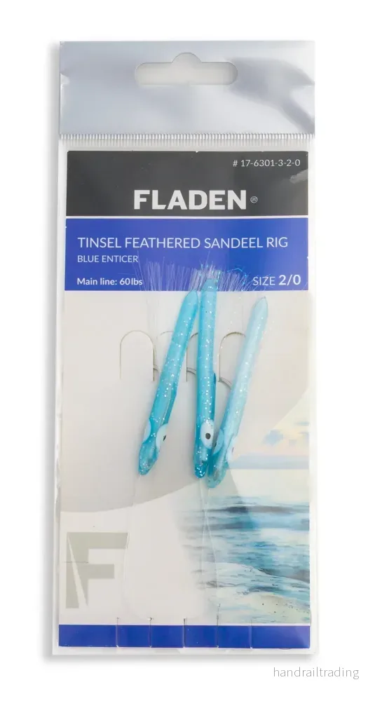Enticer tinselfeathered sandeel rig 3 hooks Enticer tinselfeathered sandeel rig 3 hooks