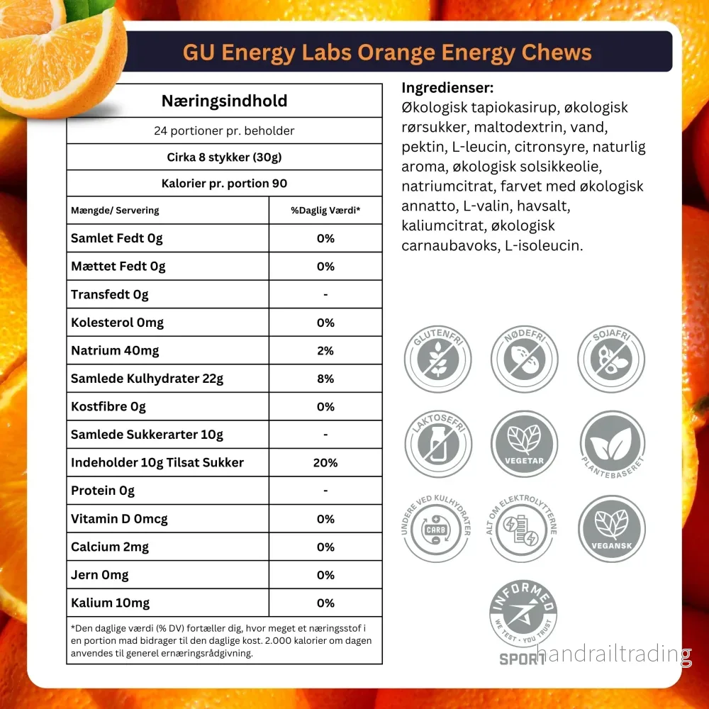 GU Energy Chews Orange (12 x 60 g) - Bild 3