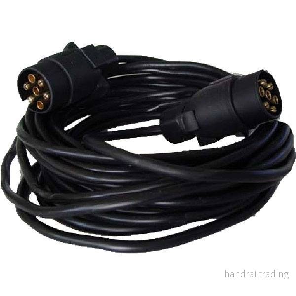 Kabel 8m för trailerlampa 7-polig kontakt