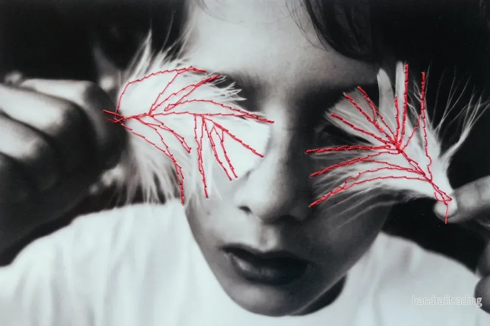 Jessica Lindgren Wu – Feeling the feathers, art photo Jessica Lindgren Wu – Feeling the feathers, art photo