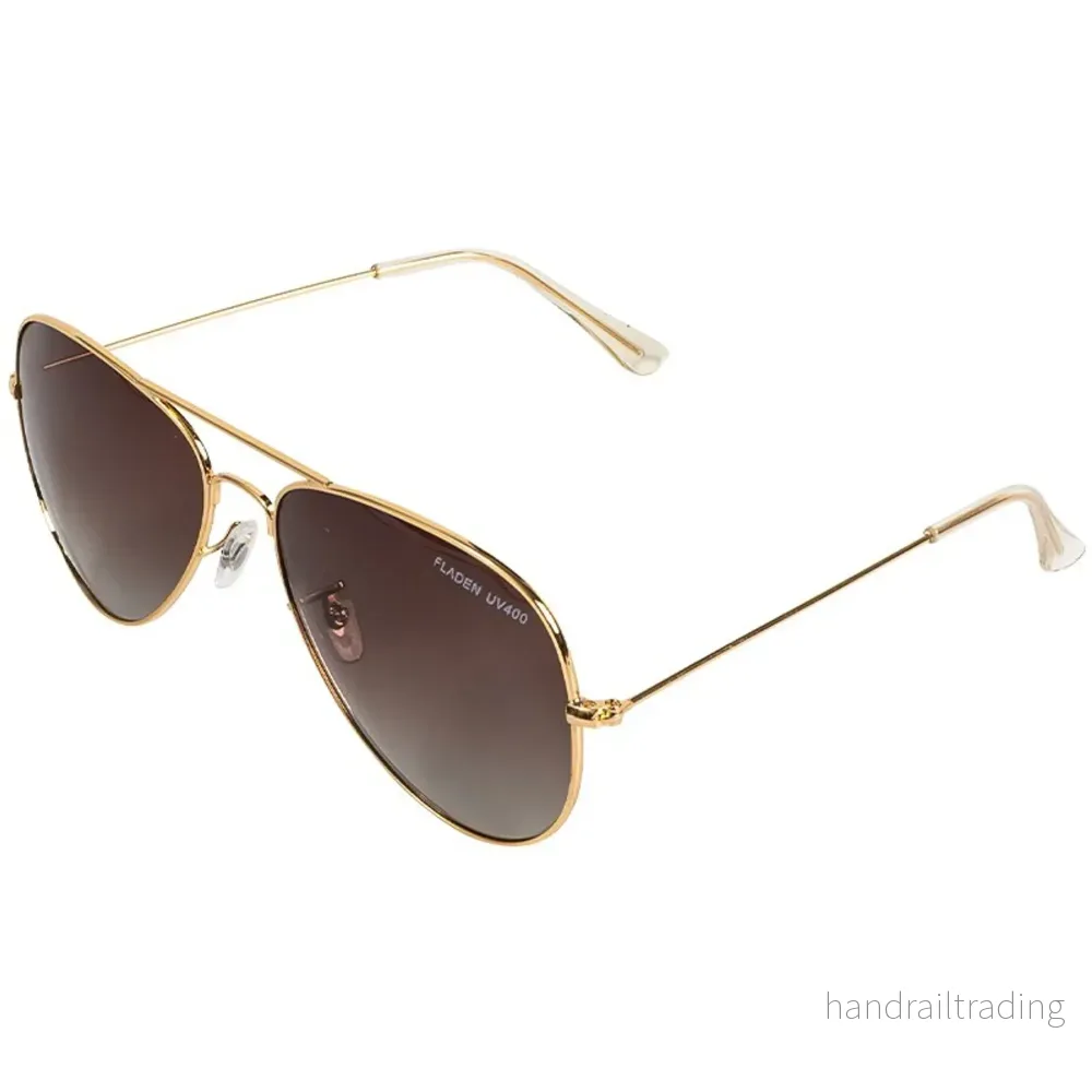 Polarized sunglasses Focus gold frame brown lens Polarized sunglasses Focus gold frame brown lens