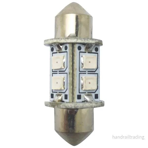 1852 LED pinol/spollampa 31mm 10-35V 0,8/8W röd – 2 st.
