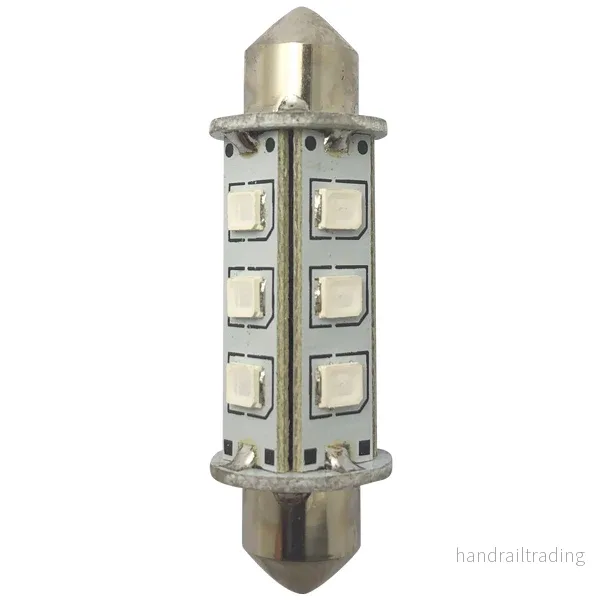 1852 LED-lantern pinol/spollampa 42mm 10-36V 1,2/10W grön – 2 st.