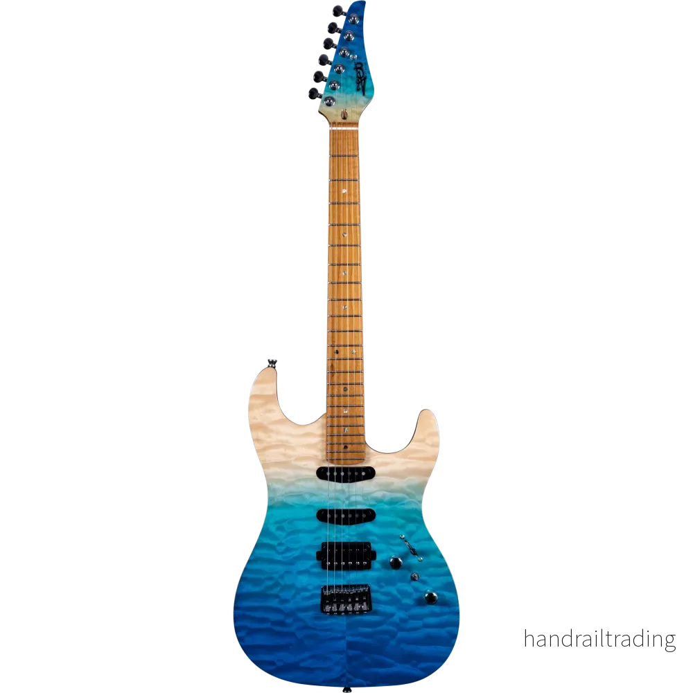 Jet Guitars JS-1000 Quilted Trans Blue