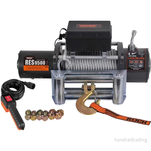 Rock RES9500 elektrisk trailervinsch 12 Vdc 4.9HK (3.6Kw) 4313 kg Rock RES9500 elektrisk trailervinsch 12 Vdc 4.9HK (3.6Kw) 4313 kg