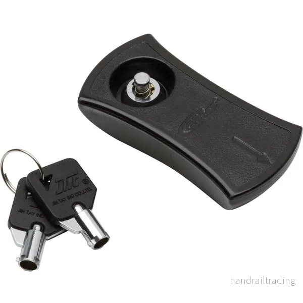 Handtag svart med lås Handtag svart med lås