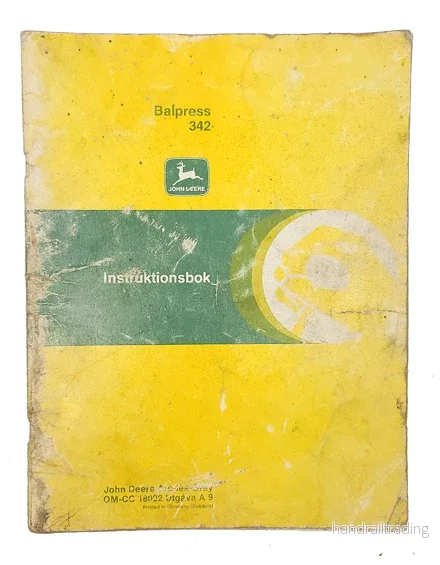 BEG Instruktionsbok JD Balpress 342 (Butik 27)