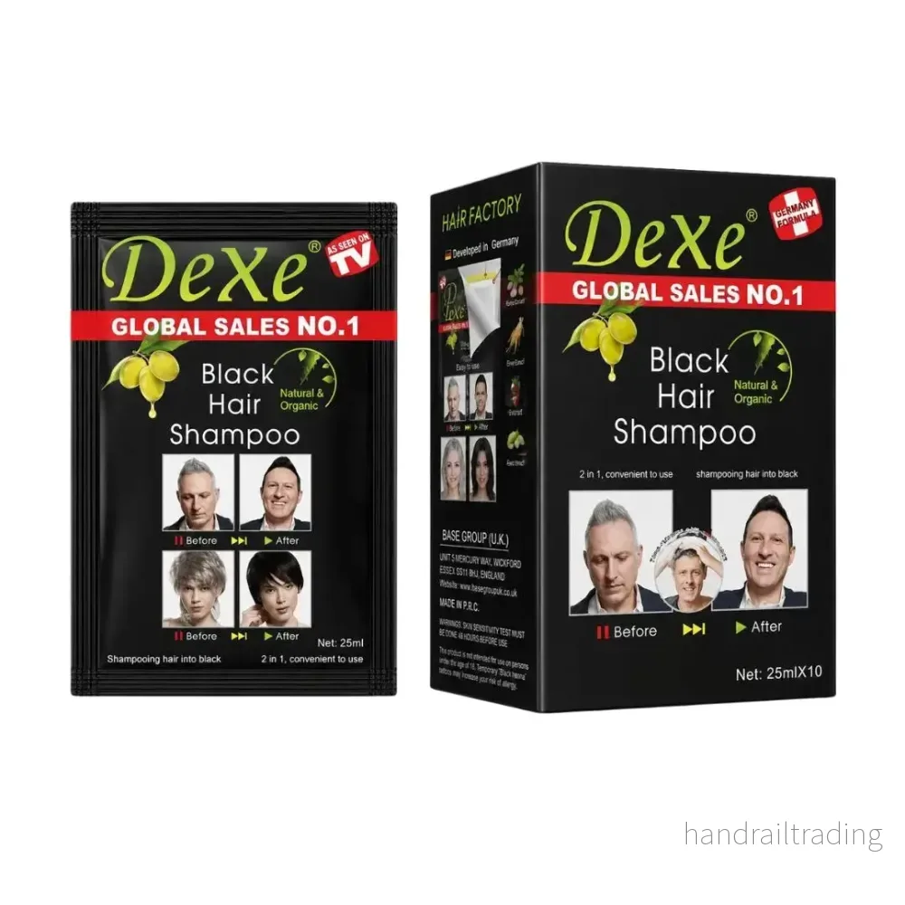 Dexe black hair shampoo – färgschampo 10 × 25 ml