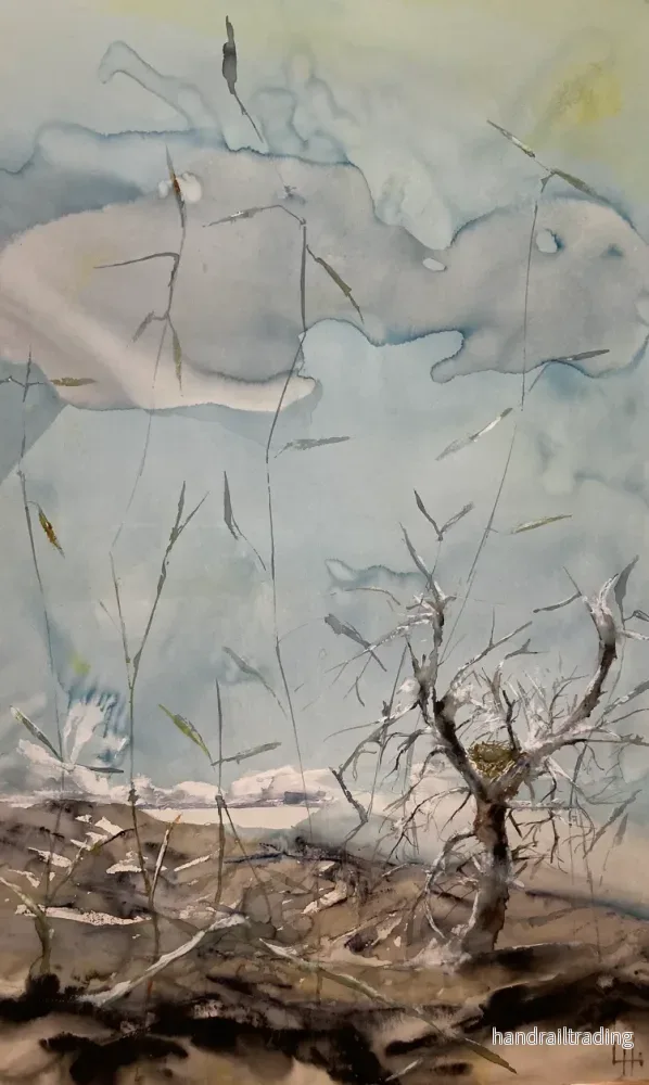 Lena Hoel - Bebådad, water color