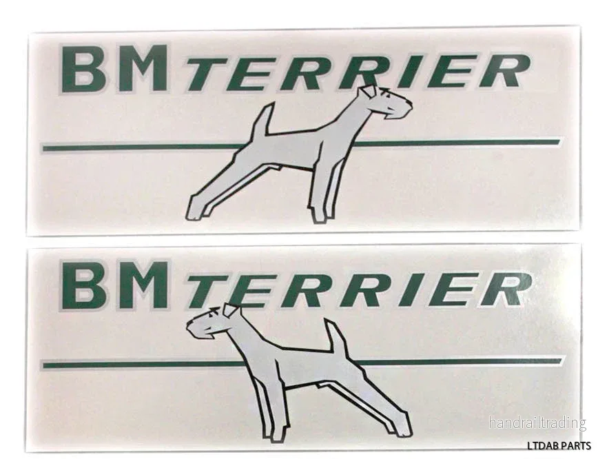 Dekaler BM Terrier Hö+Vä grön (Glasskåpet)
