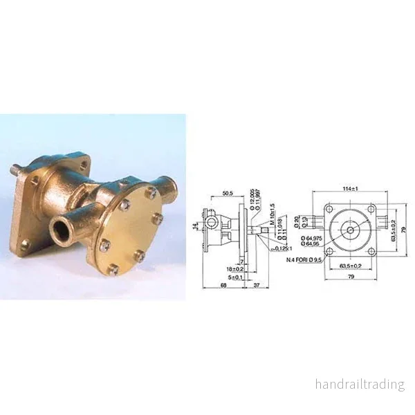 Kylvattenpump för motor st 123
