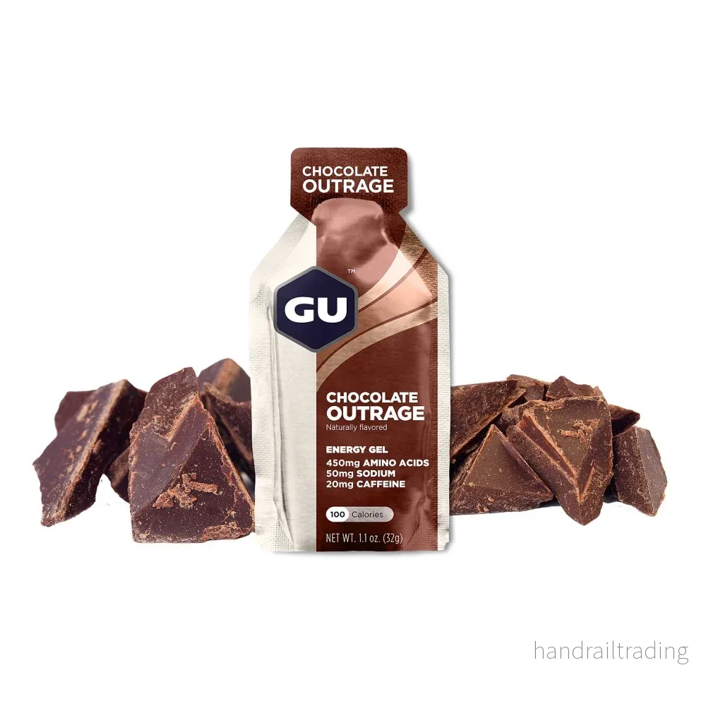GU Energy Energy Gel Chocolate Outrage med koffein (24x32g) - Bild 2