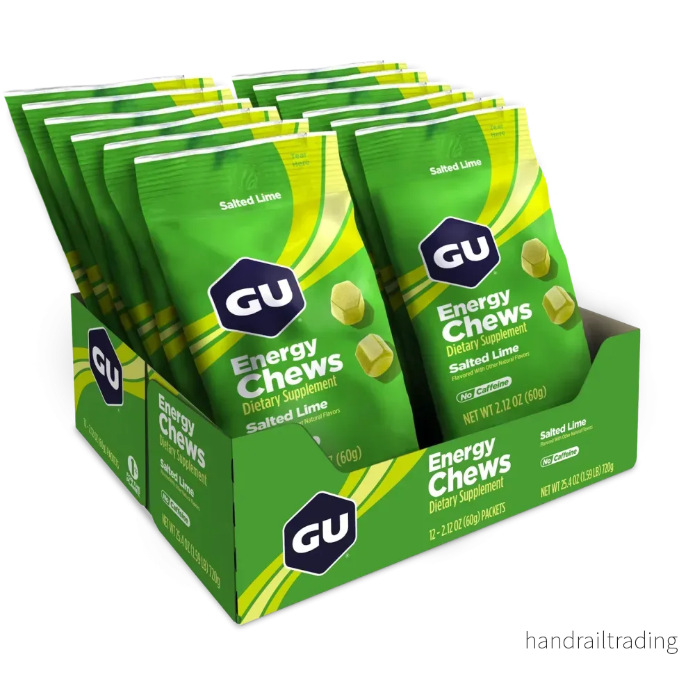 GU Energy Chews Salted Lime 12 x 60 g DATOVARE GU Energy Chews Salted Lime 12 x 60 g DATOVARE