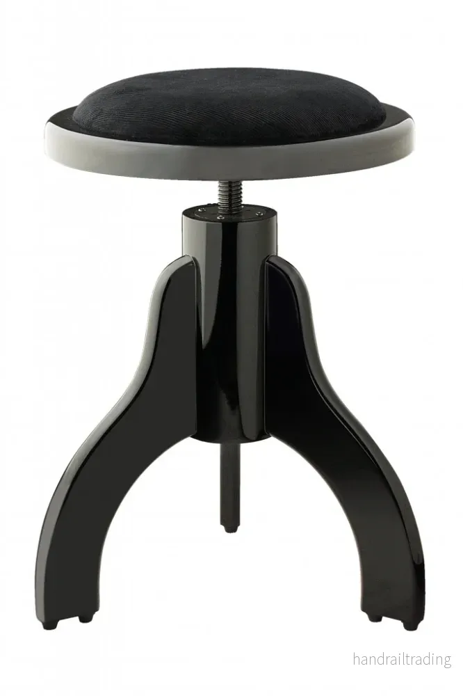 PS35BKMVBK Black Matt Pianostool Black Velvet