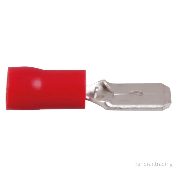 Flatstiftskontakt hane röd 4,8×0,8 mm 10 st Flatstiftskontakt hane röd 4,8×0,8 mm 10 st