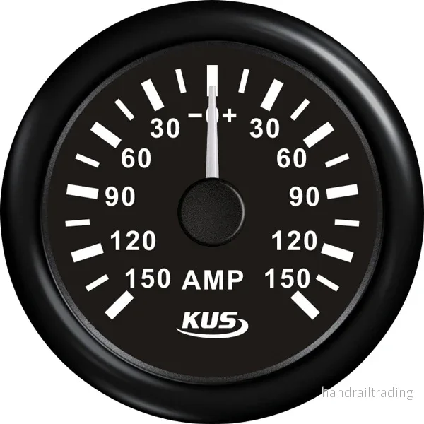 Kus amperemeter svart, med 150Amp shunt 12/24V
