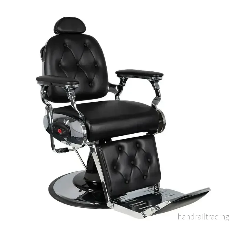 Exklusiv Barberarstol med Diamantmönster Exklusiv Barberarstol med Diamantmönster