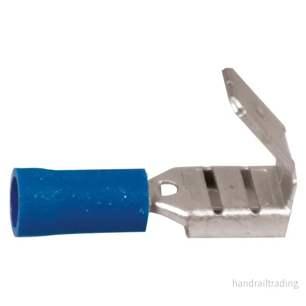 Flatstiftskontakt hane blå 6,4×0,8 mm 10 st Flatstiftskontakt hane blå 6,4×0,8 mm 10 st