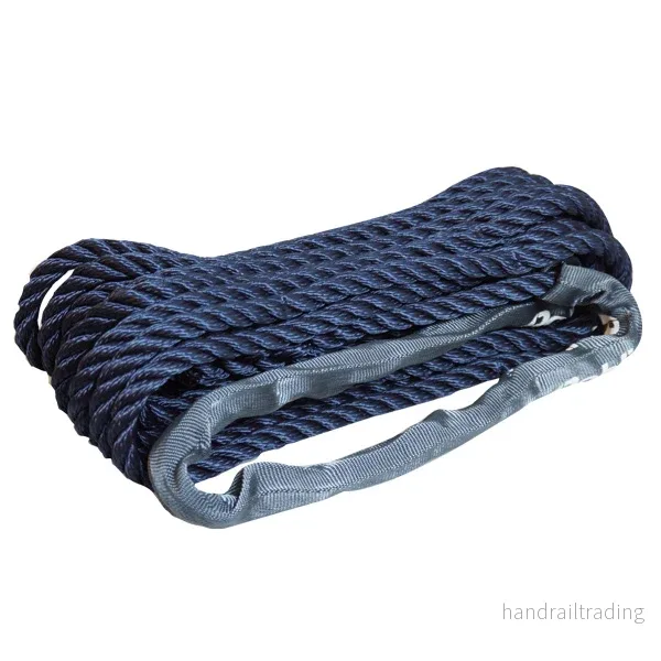 Robline förtöjning, öga m webbing, 3-slagen Navy 14mm 10 m