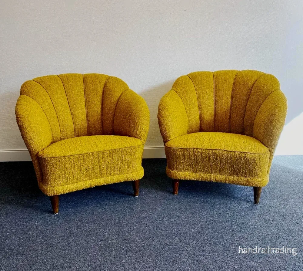 Set of 2 club chairs attributed to Carl-Johan Boman Finland - Bild 2