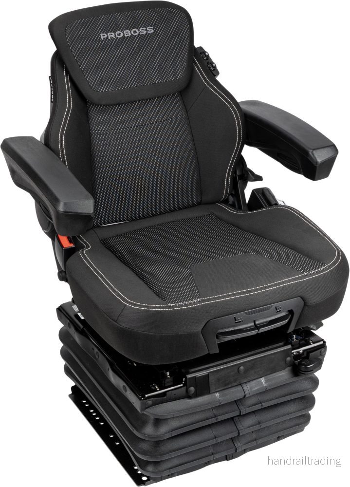Luftfjädrad förarstol från Proboss AS7550, 550mm bred och ett spårmått på 381mm