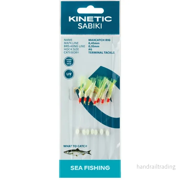 Kinetisk Sabiki silltafs MaxCatch, Fishskin/gul