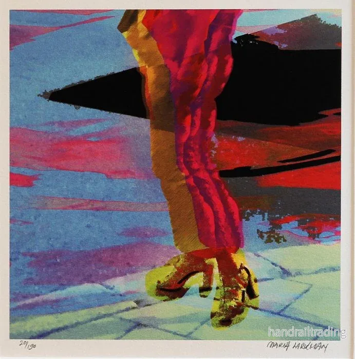 Maria Larkman – And she loved her shoes, silkscreen print