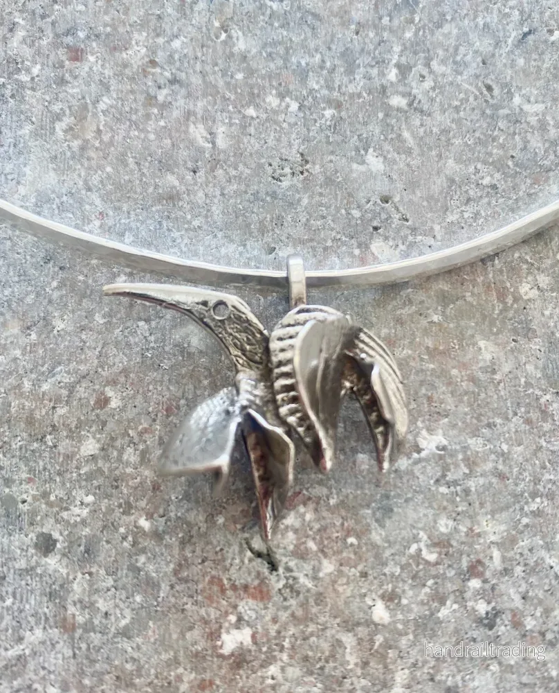 Inga Britt "IBE" Dahquist & Olof Barve - Silver neck ring with bird - Bild 2