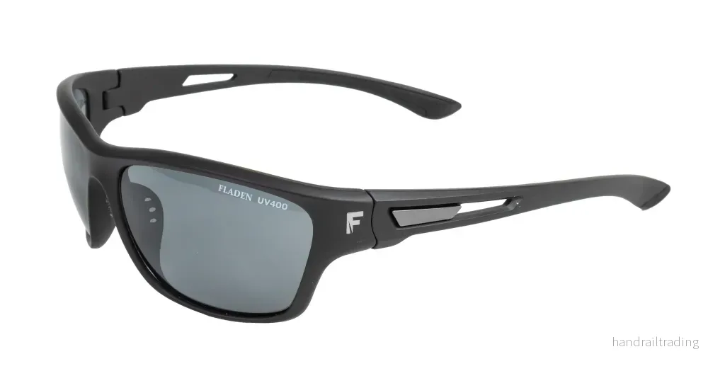 Polarized sunglasses matt black red grey lens