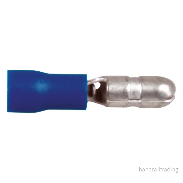Hankontakt rund blå 5,0 mm-100 st Hankontakt rund blå 5,0 mm-100 st