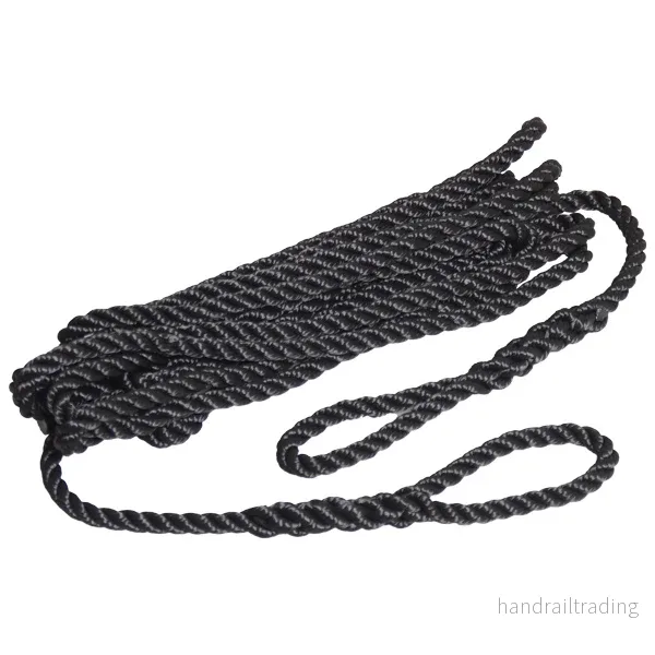 Robline fendertlina svart 3-slagen 2-pack 6mm x 1,5m Robline fendertlina svart 3-slagen 2-pack 6mm x 1,5m