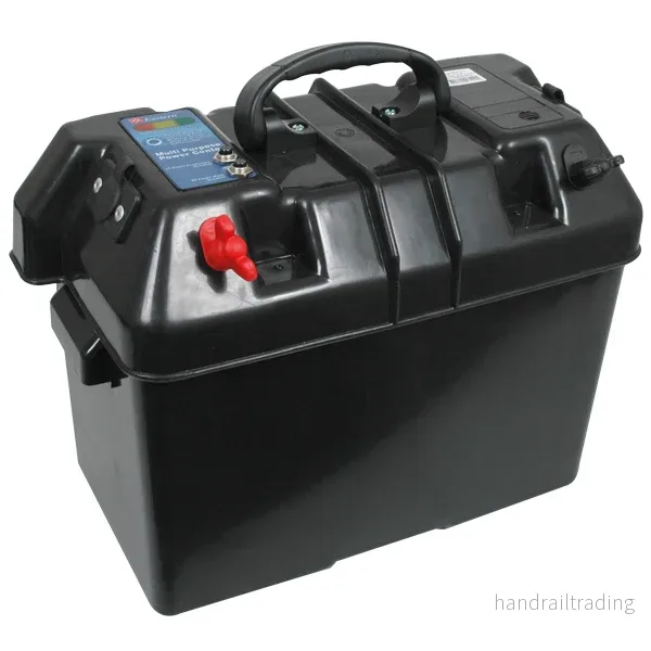 Batterilåda delux med handtag för max 60Amp förbrukning
