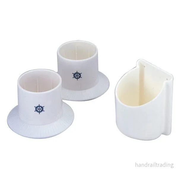 Flaskhållare vit plast 100mm Flaskhållare vit plast 100mm
