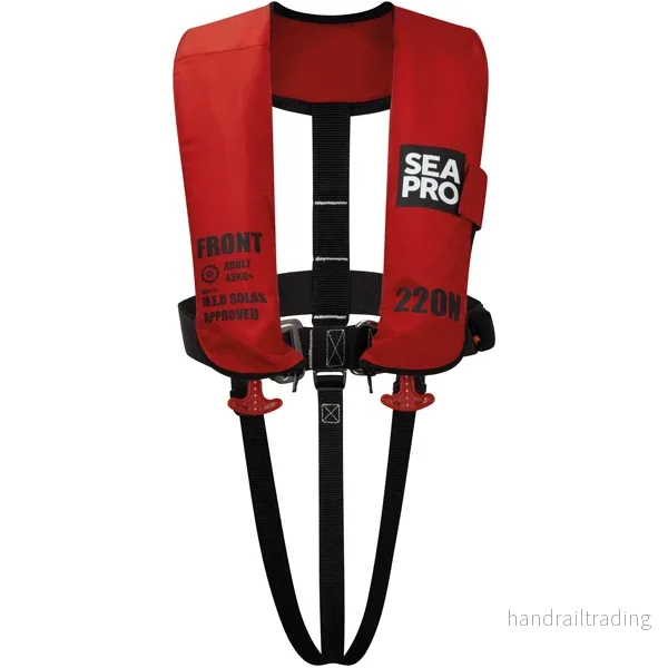Seapro 220n solas väst röd med sele Seapro 220n solas väst röd med sele